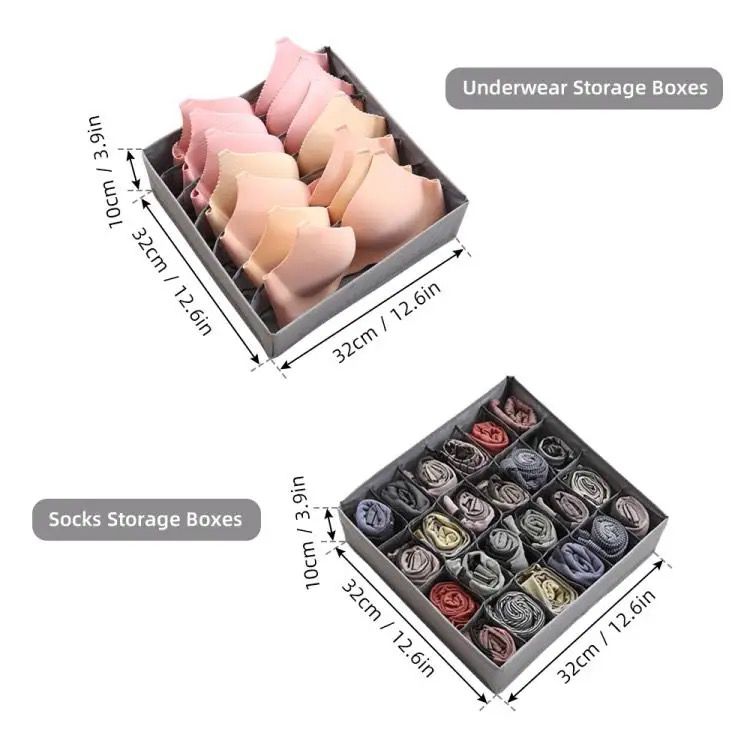 OrgaBox 4 - Organizador De Ropa Interior COMPRE 1 Y RECIBA 4 - ¡4 Compartimentos Individuales!