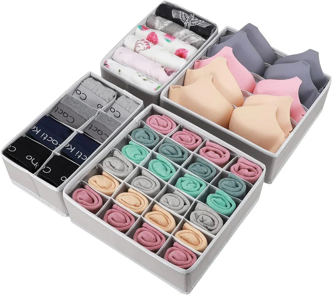 OrgaBox 4 - Organizador De Ropa Interior COMPRE 1 Y RECIBA 4 - ¡4 Compartimentos Individuales! - Bora De Compras