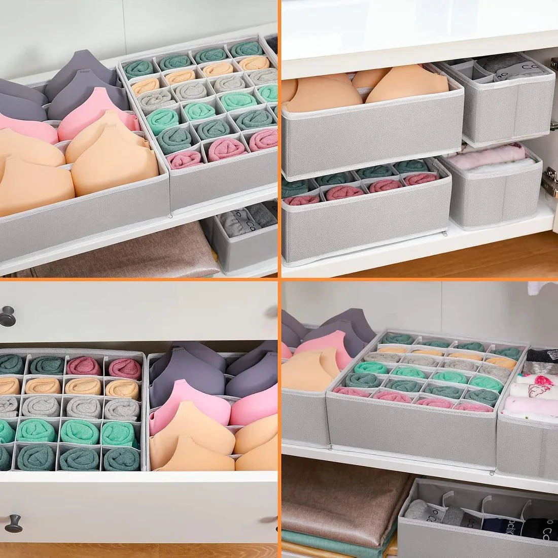 OrgaBox 4 - Organizador De Ropa Interior COMPRE 1 Y RECIBA 4 - ¡4 Compartimentos Individuales! - Bora De Compras