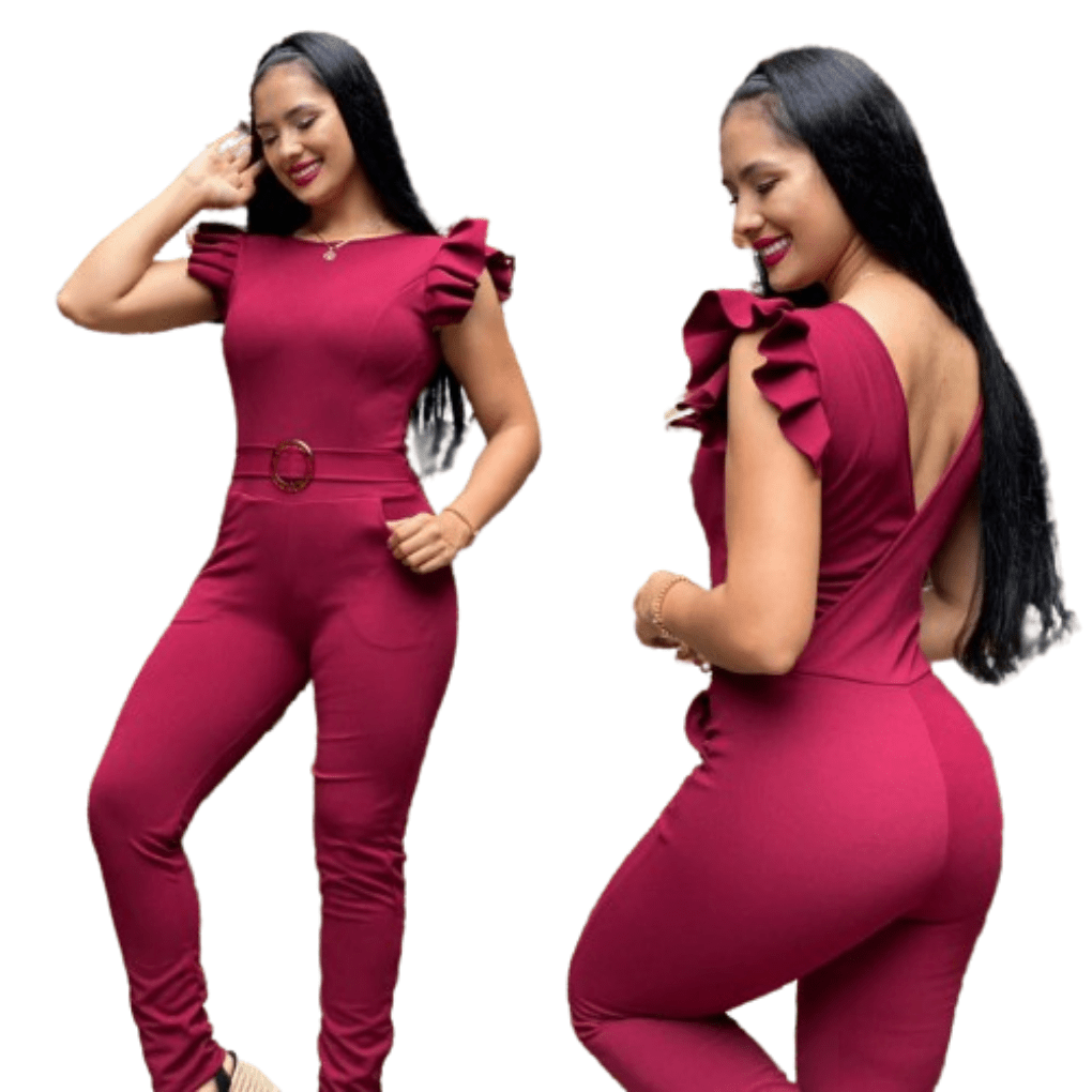 Enterizo De Escote H102d - Bora De Compras