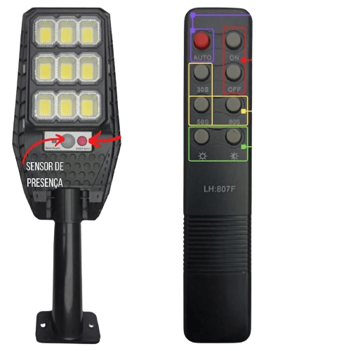 Lámpara Solar LED Para Exteriores Con Sensor Movimento - Bora De Compras