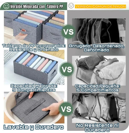 MaxiOrden - Organizador De Ropa Multifuncional COMPRE 1 y LLEVARTE 3 - ¡Con Divisor Set! - Bora De Compras