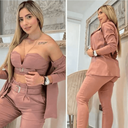 Elegancia Triple ✨ | ¡Conjunto 3 Piezas que Realça tu Belleza! - Bora De Compras